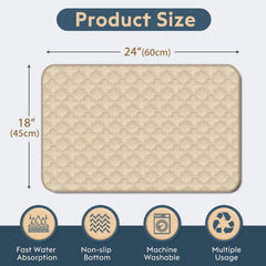 FunFurry pee pad laid flat reveals a soft, absorbent surface for comfort.