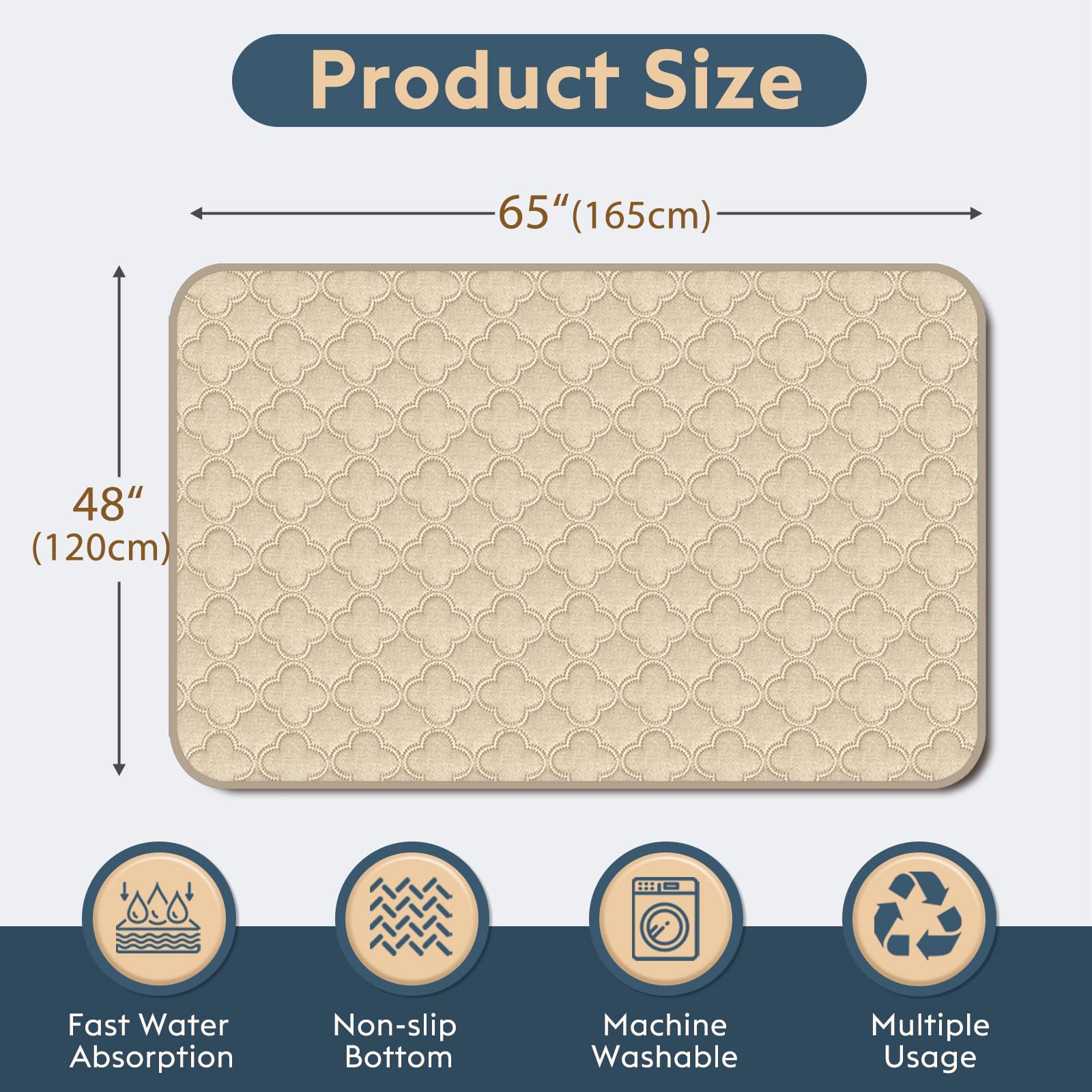 FunFurry pee pad shows a waterproof inner layer protecting surfaces from leaks.