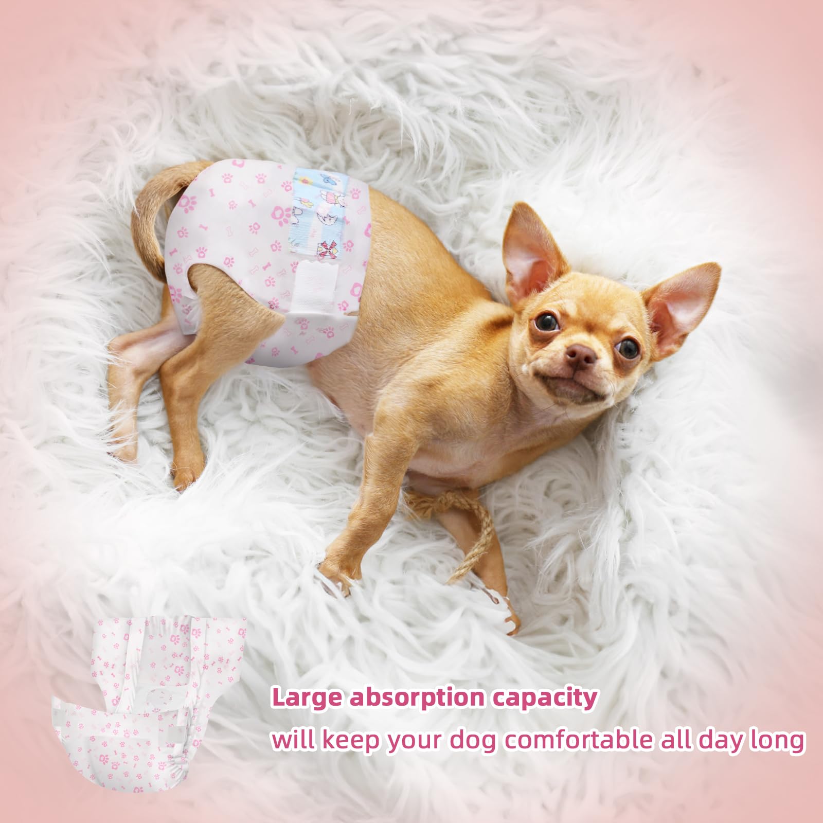 FUNLIYING travel-friendly dog diapers demonstrated for outings.