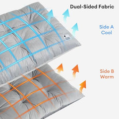 Funny Fuzzy bed mat cool linen side stays breathable on warm days