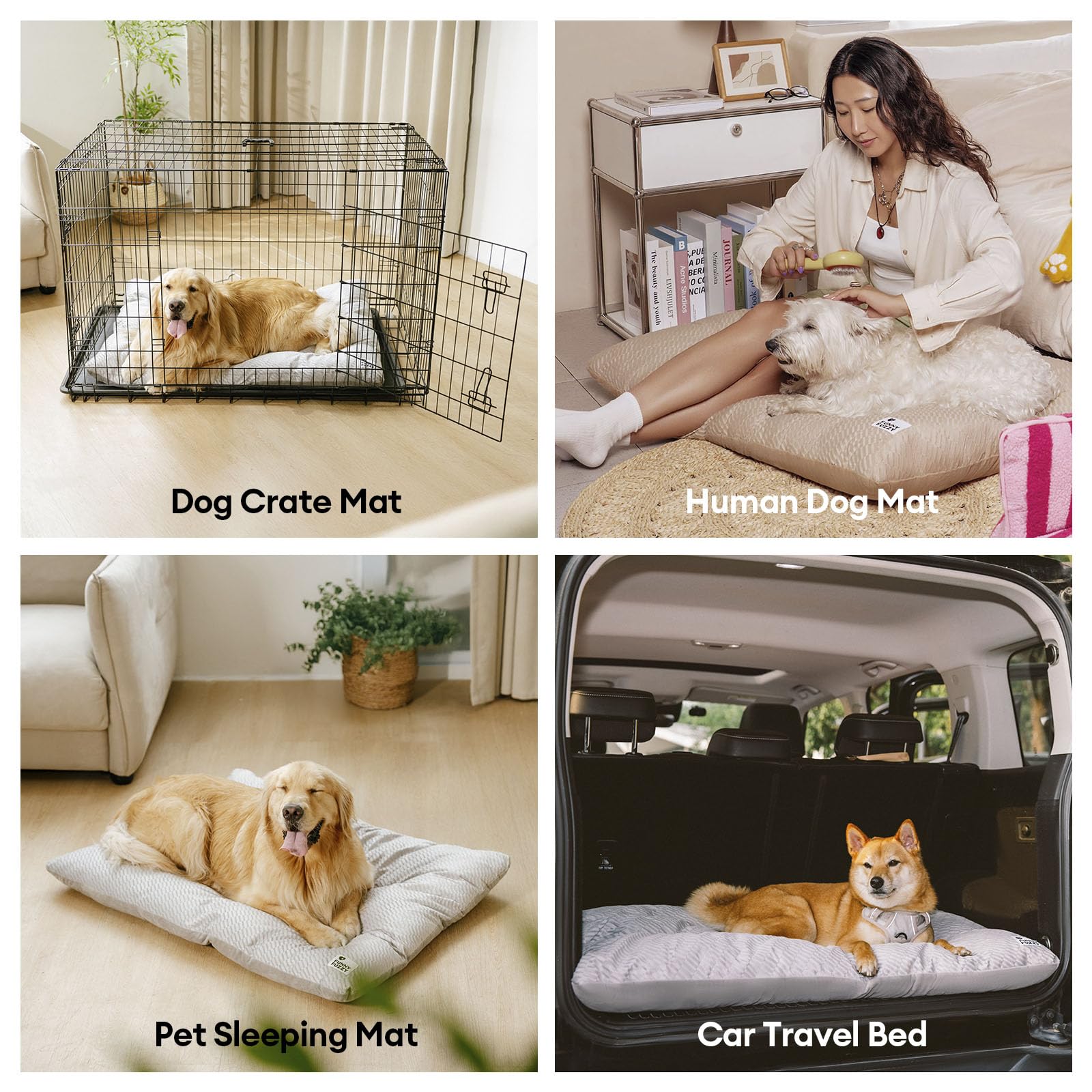 Funny Fuzzy bed mat machine washable for quick cleaning between uses