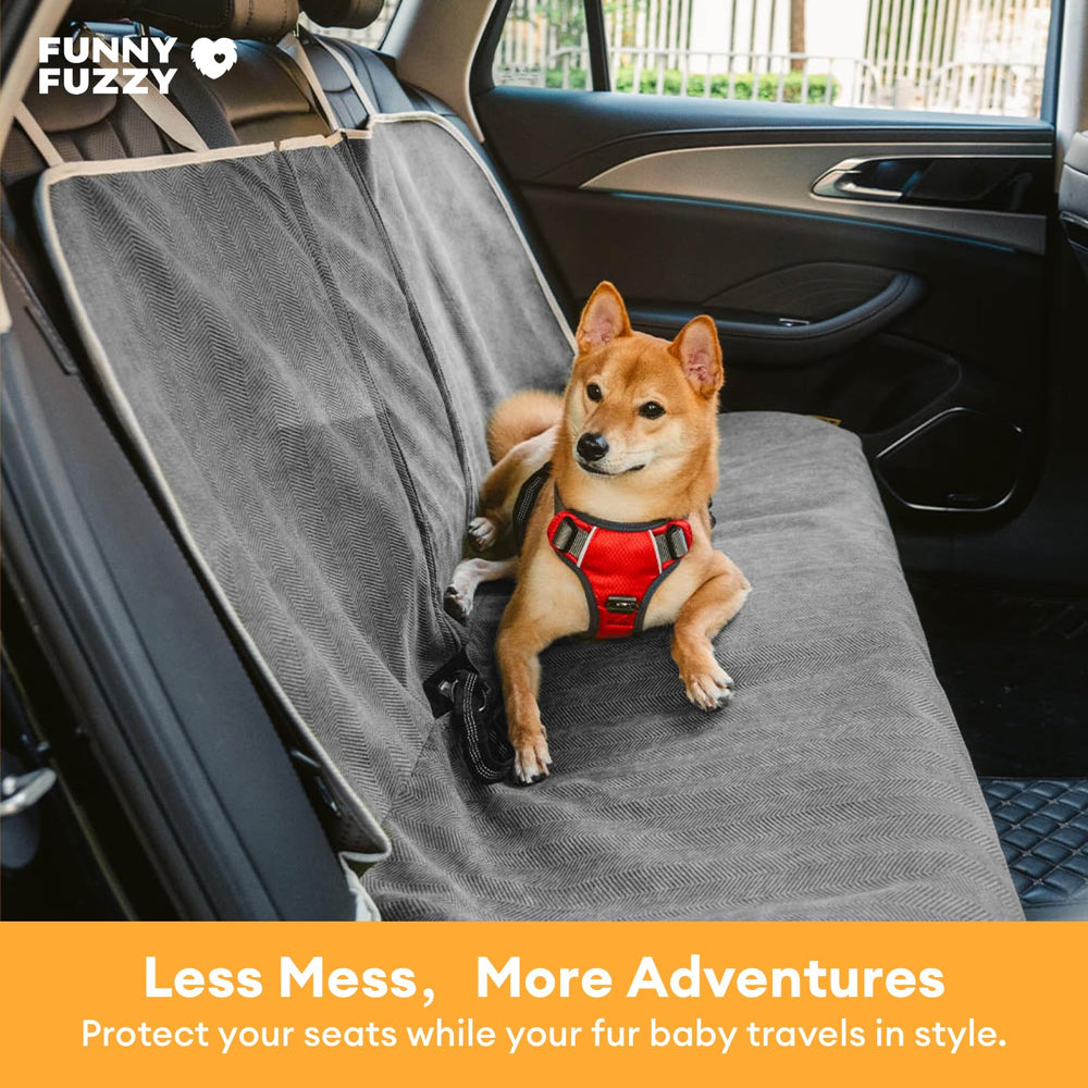 Funny Fuzzy effortless cleaning with damp cloth or vacuum for clean car interiors.