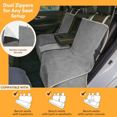 Funny Fuzzy seat cover is scratchproof and bite-resistant for durable pet travel.