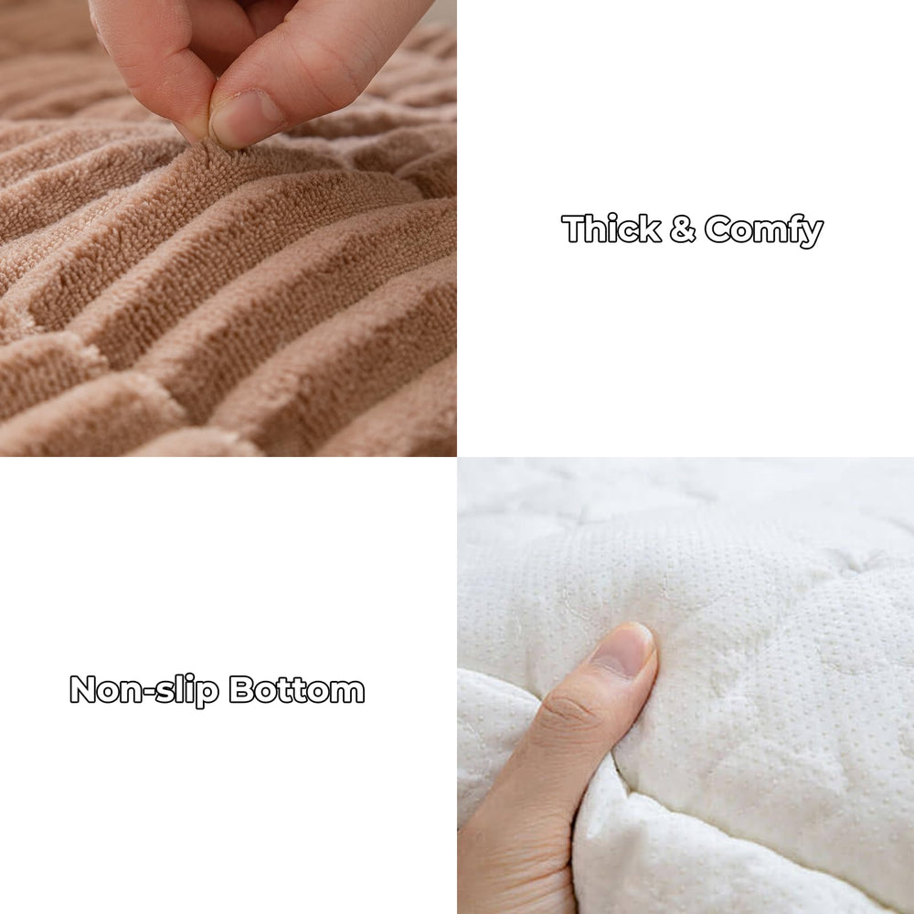 Funny Fuzzy couch cover is machine washable, easy cleanup after muddy paws.