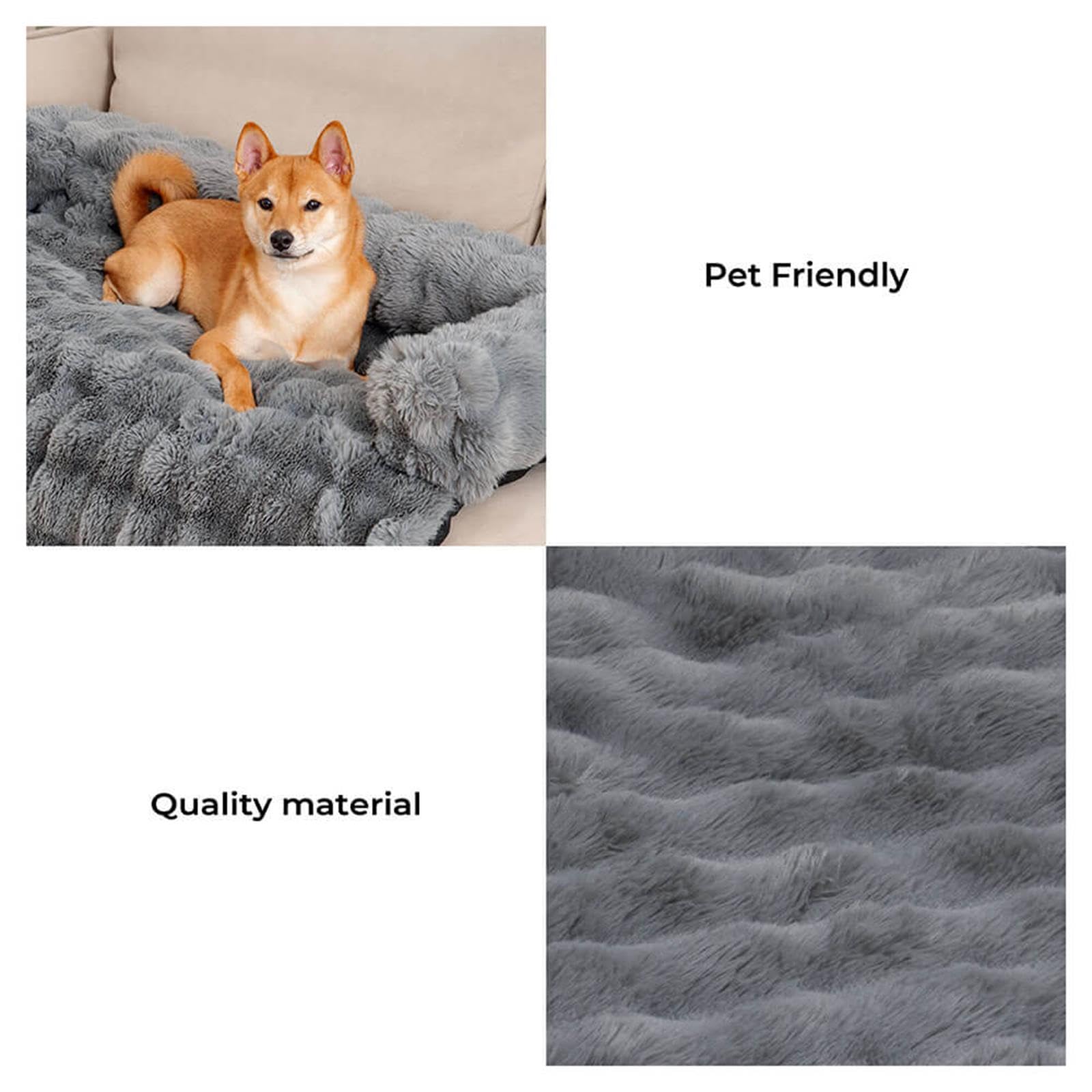 Funny Fuzzy non-slip bottom detail emphasizes stable placement on sofas for safety.