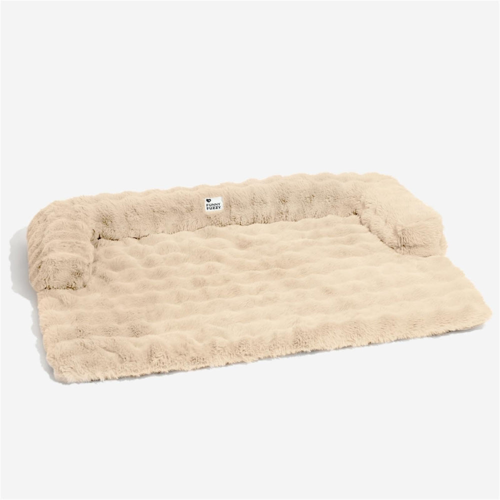 Funny Fuzzy coffee couch cover enhances room look with pet-friendly comfort