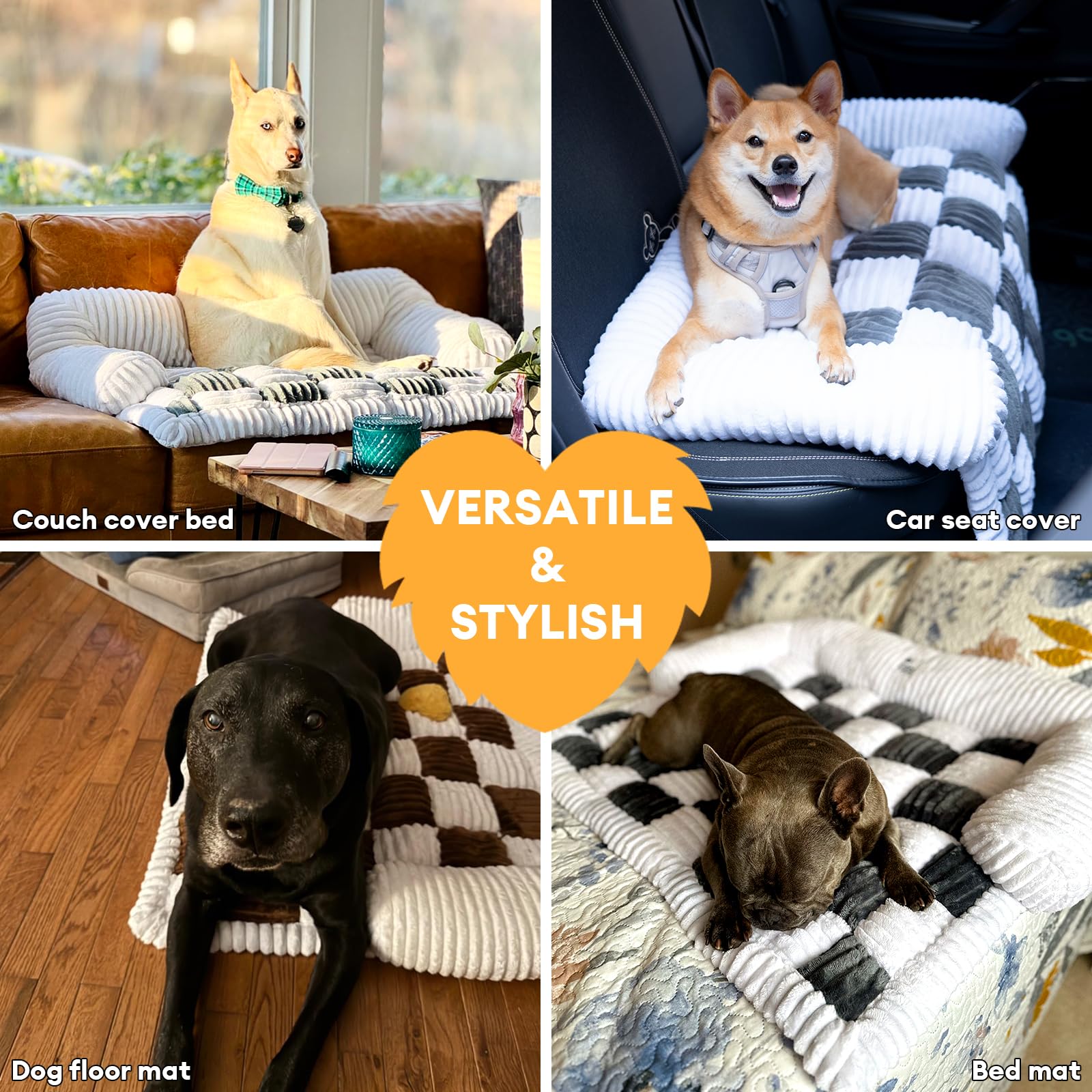 Funny Fuzzy pet couch cover dog-bed-mat-soft-flannel offers warm comfort for naps