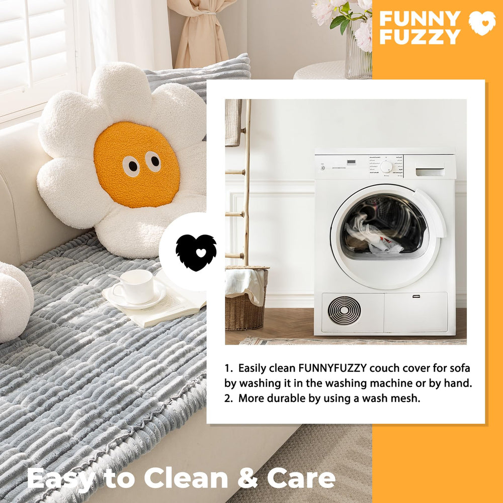 Funny Fuzzy blue-grey cover on a cozy dog for relaxed lounging.