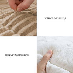 Funny Fuzzy couch cover features a non-slip bottom to stay in place during play.