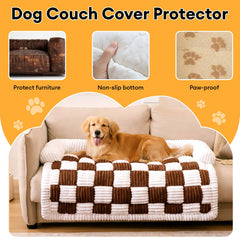 Funny Fuzzy pet couch cover converts sofa into a cozy mini-bed for naps