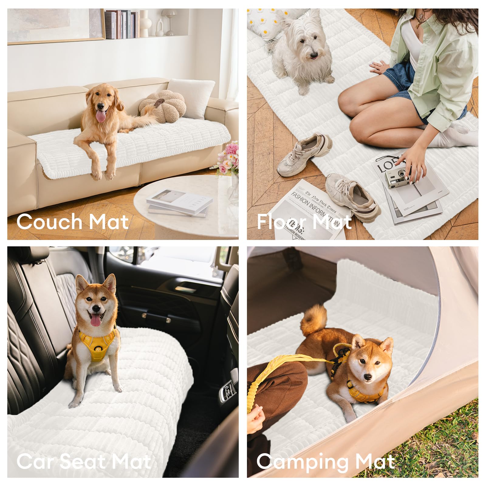 FUNNY FUZZY non-slip back keeps the cover in place during playful moments.