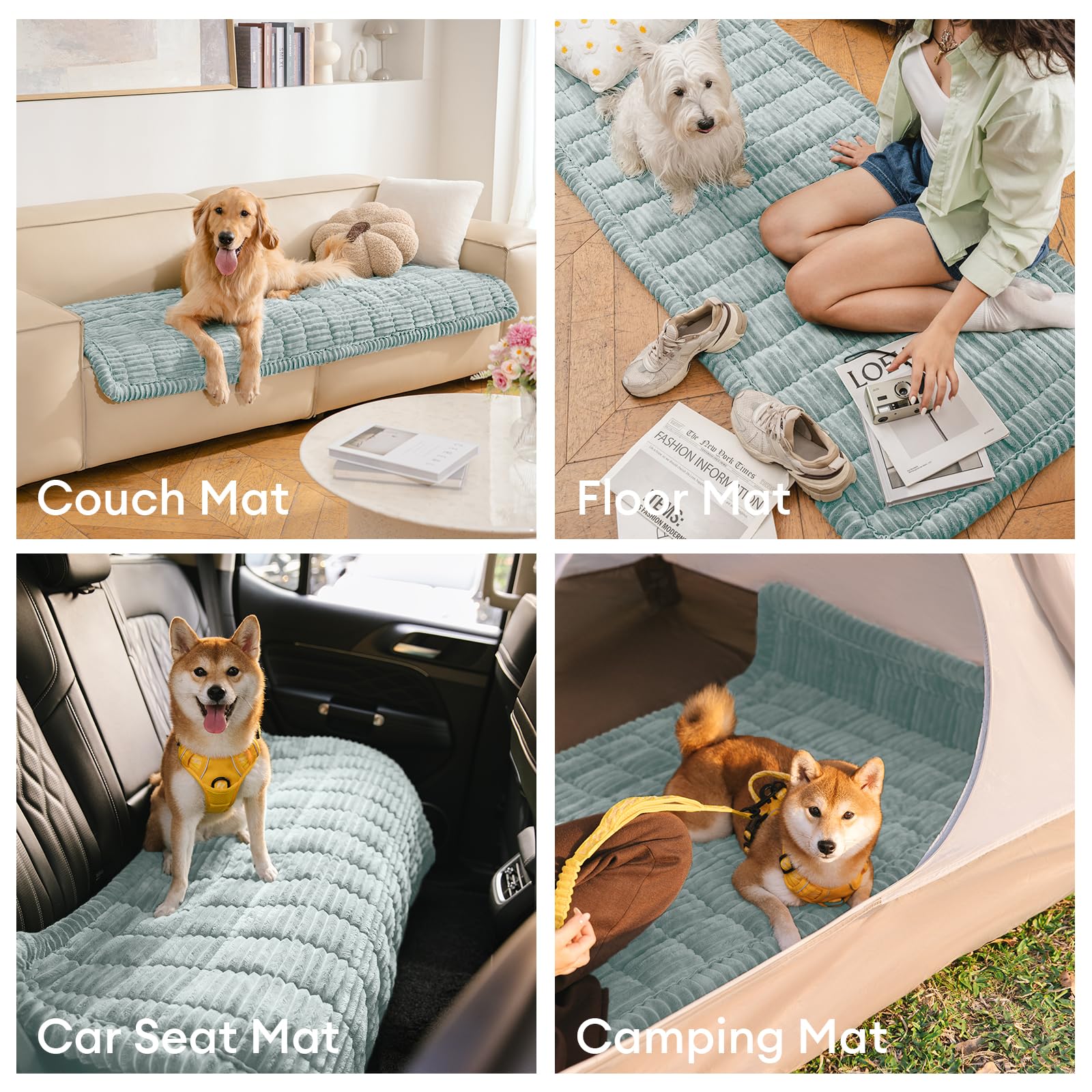 Funny Fuzzy pet couch cover non-slip bottom keeps cover in place.
