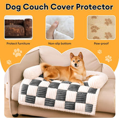Funny Fuzzy pet couch cover non-slip-bottom keeps cover steady on any surface