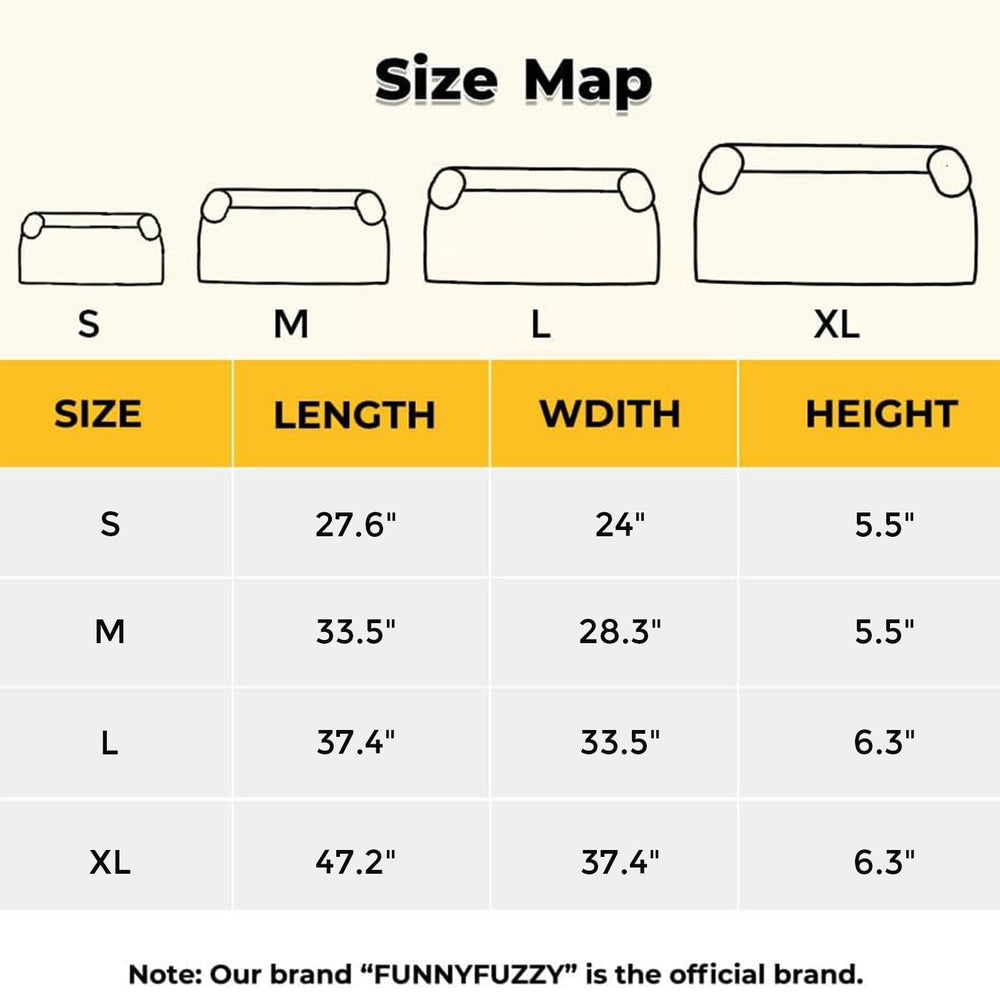 Funny Fuzzy washable couch bed close-up shows removable cover for easy maintenance.