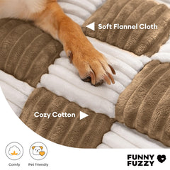 FUNNY FUZZY soft plush cotton close-up highlights luxurious comfort for pets