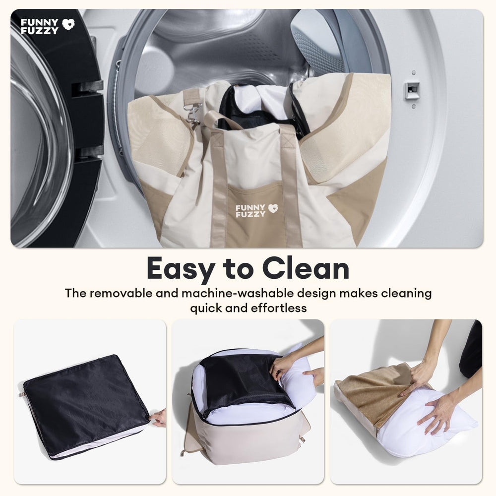 Funny Fuzzy adjustable straps, adapts to different cars for a snug fit.