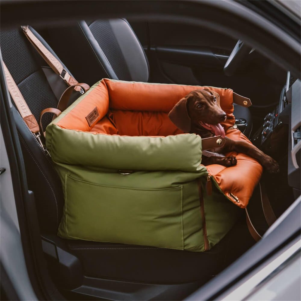 FUNNYFUZZY dog car seat anti-slip base keeps pets secure on the road