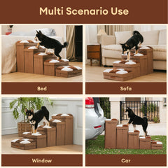 FUNNYFUZZY Dog Stairs non-slip dots ensure secure footing on floors
