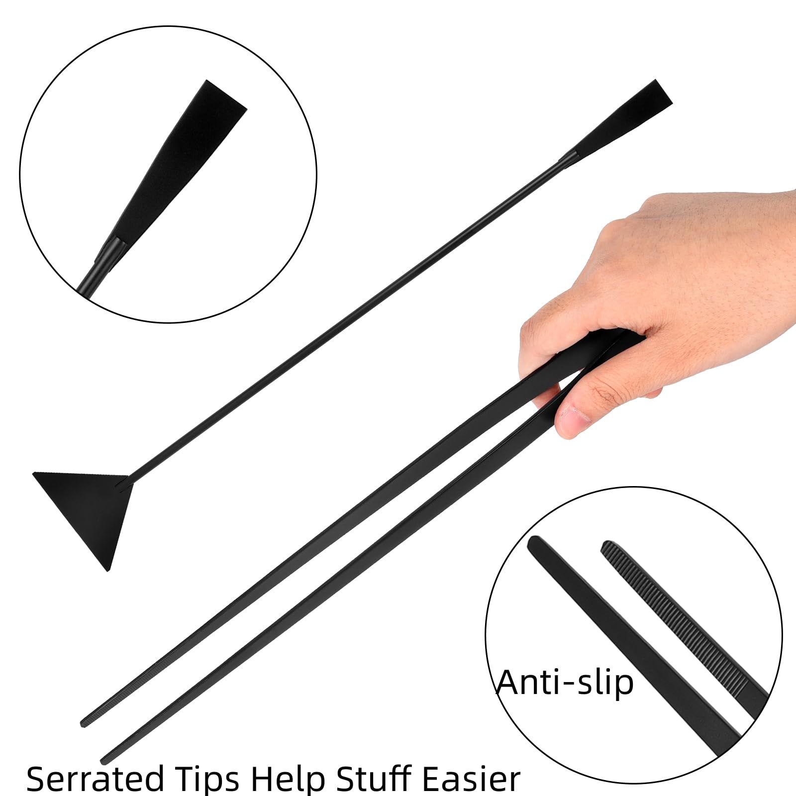 Funnytek 15-inch curved tweezers guiding plant placement and contours.
