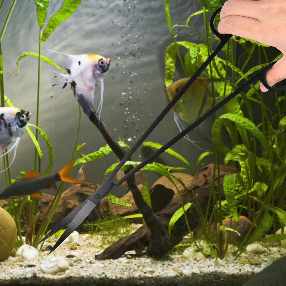 Funnytek 4-in-1 aquascaping kit versatility for trimming, planting, feeding, and rearranging.