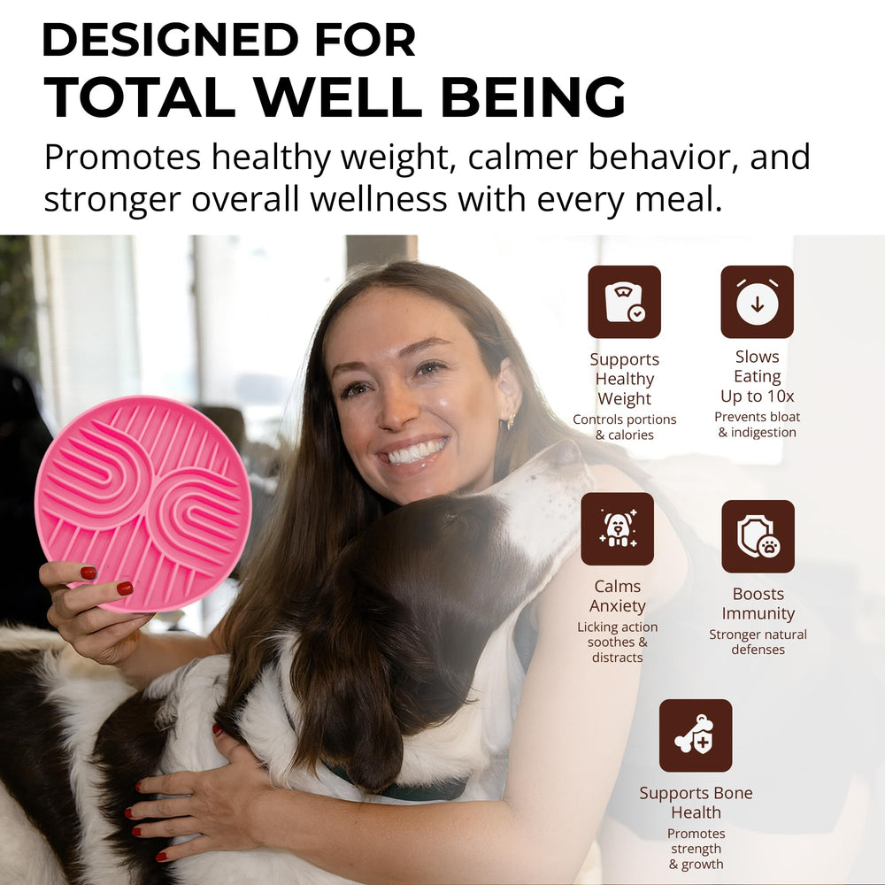 Fur-Brained slow feeder bowls BPA-free material ensures safer kibble and treats.