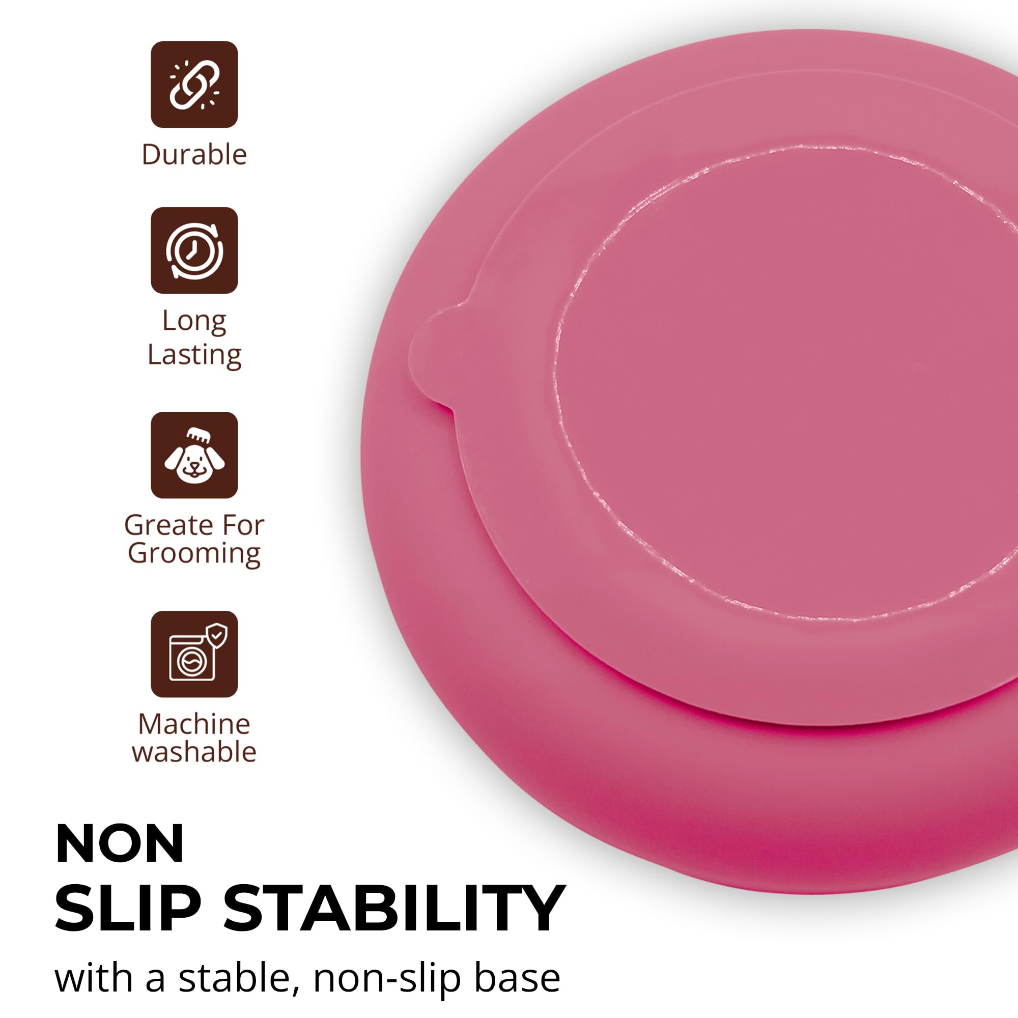 Fur-Brained slow feeder bowls non-slip-base keeps bowls steady on any surface.