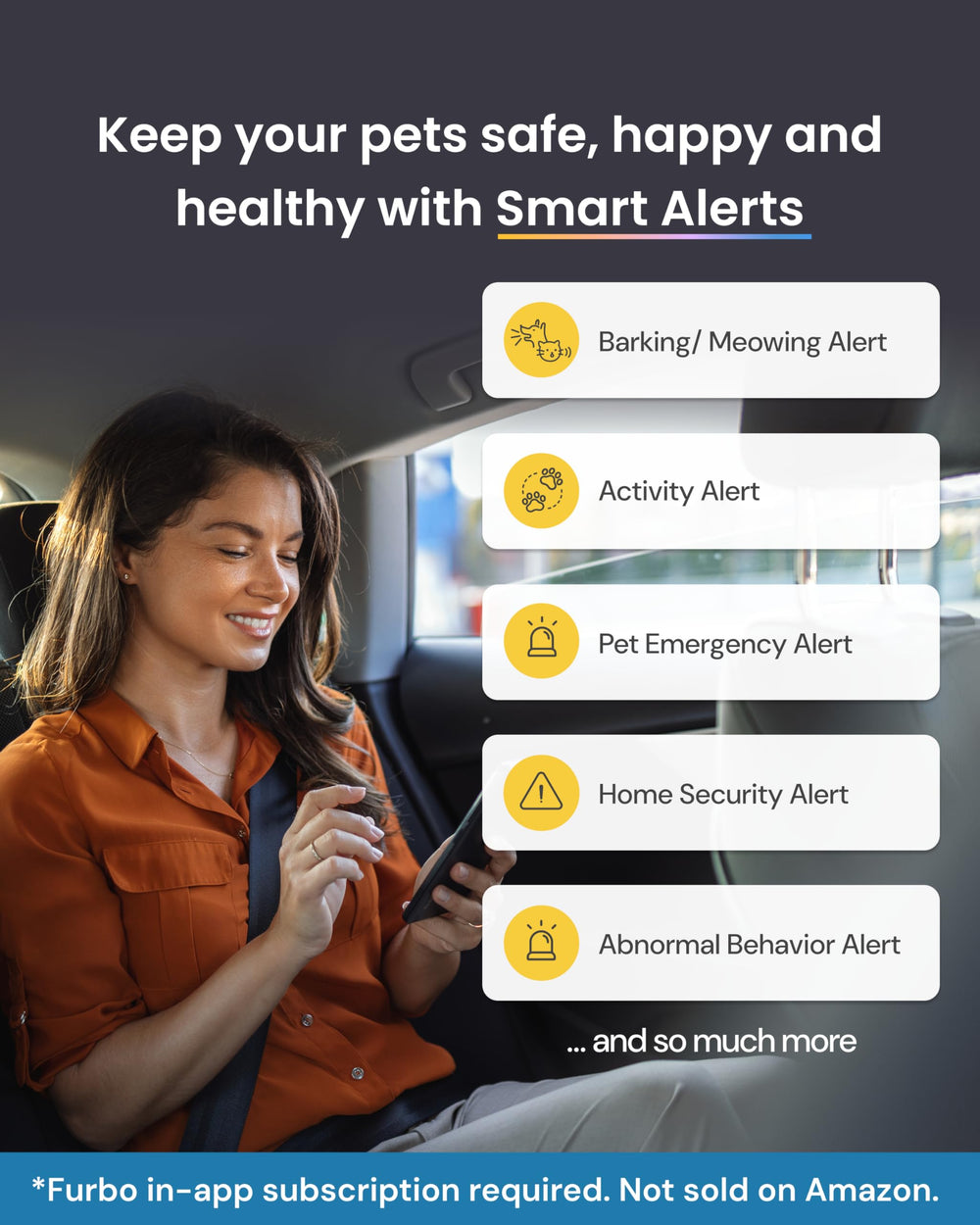 Furbo Mini Camera app interface enables instant remote check-ins and two-way talk