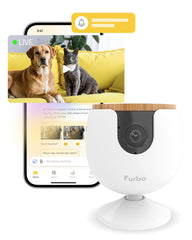 Furbo Mini Camera front view for around-the-clock pet safety alerts