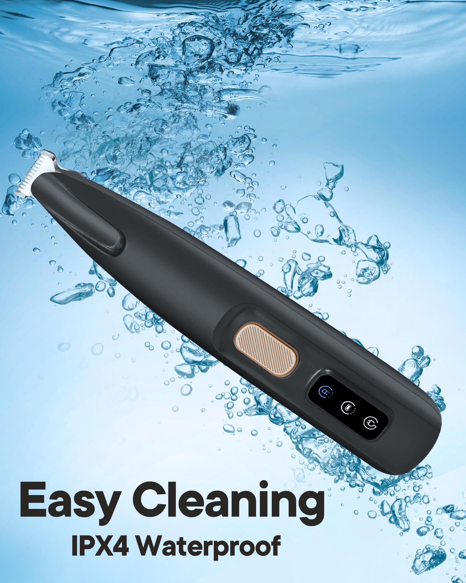 FURBONA paw trimmer IPX4 waterproof body makes cleaning quick.
