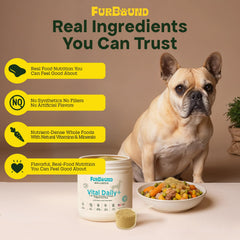 FurBound green-lipped mussel joint-support image highlights mobility comfort for active dogs.