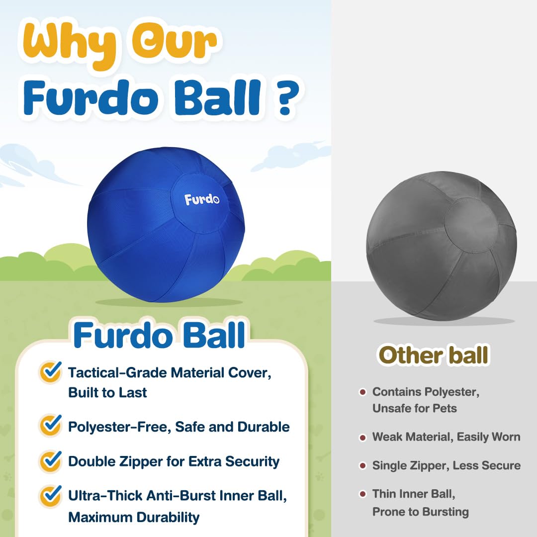 Furdo 25in Herding Ball inner-ball-assembly reveals responsive movement for herding fun.