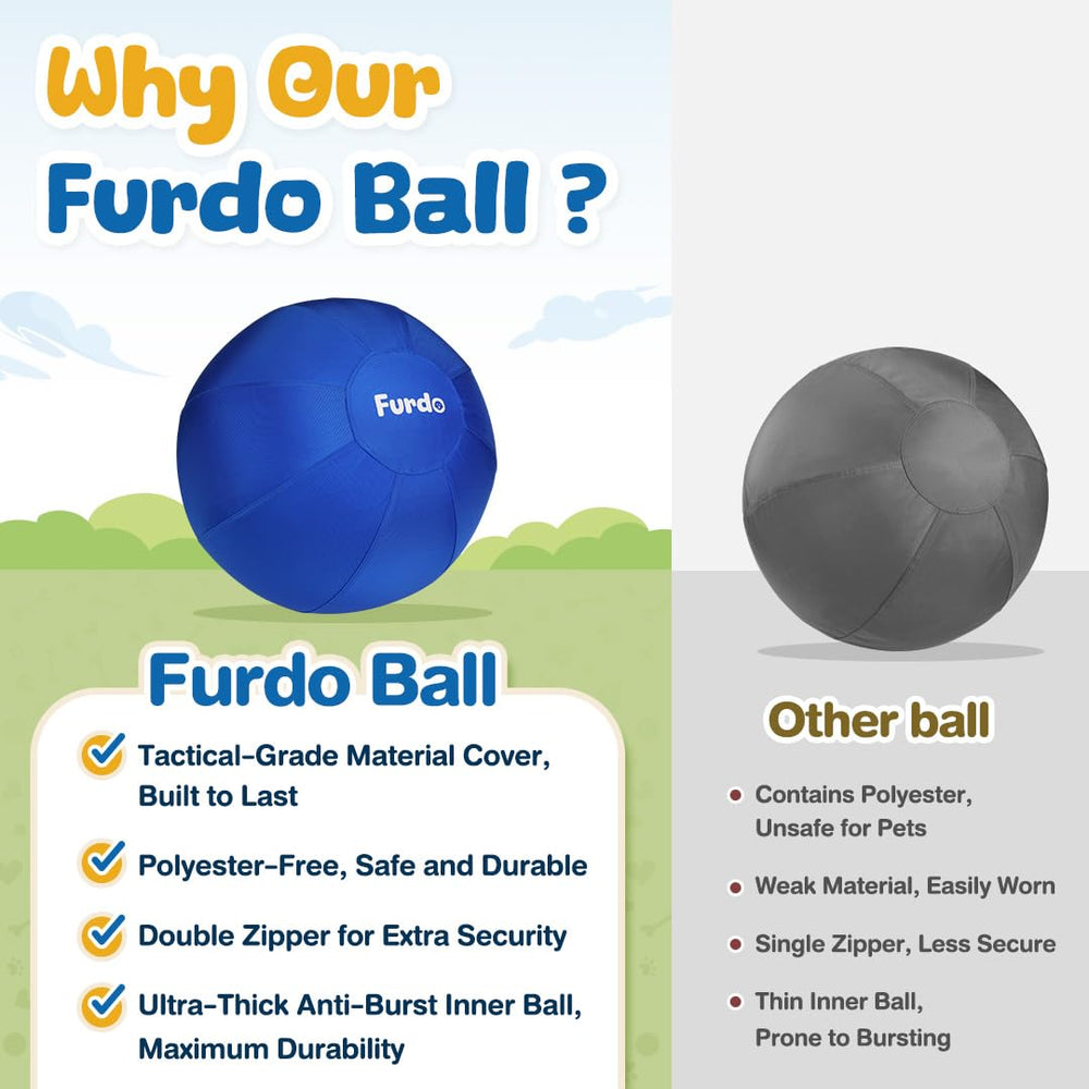 Furdo 25in Herding Ball inner-ball-assembly reveals responsive movement for herding fun.
