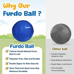 Furdo 25in Herding Ball inner-ball-assembly reveals responsive movement for herding fun.