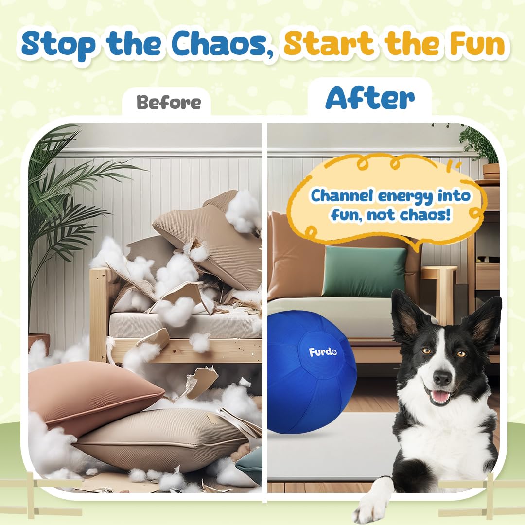 Furdo 25in Herding Ball storage-indoors helps prevent heat-related damage.