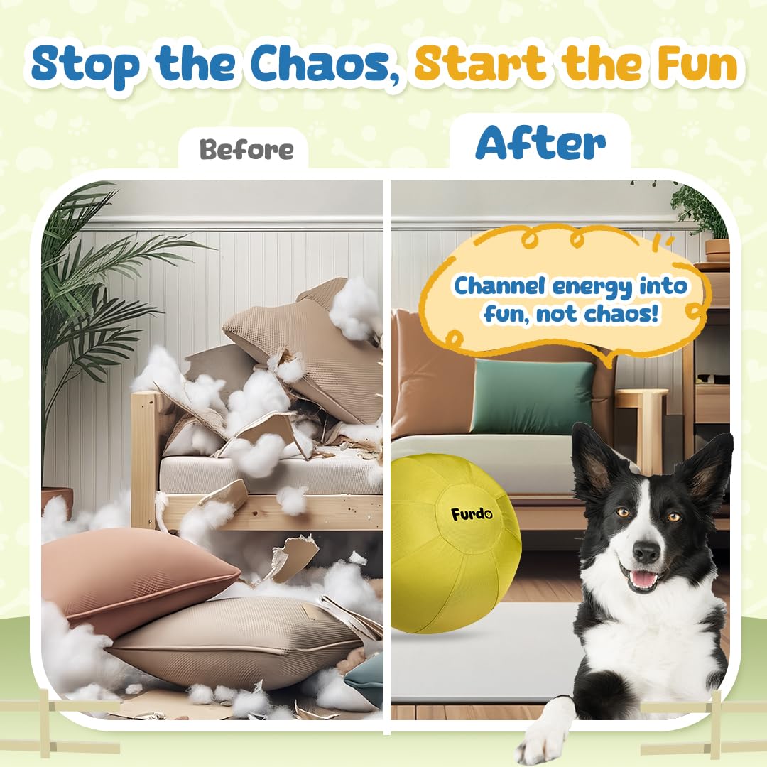 Furdo 30in Herding Ball large-dog use case for mental stimulation.