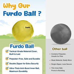 Furdo 30in Herding Ball zipper detail, quick setup and easy cleaning.