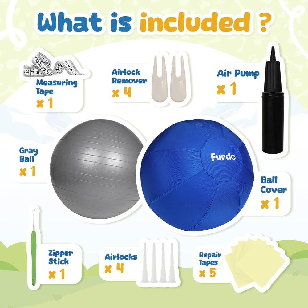 Furdo energy-burn potential shown with an active dog and large ball