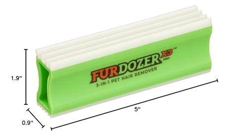 FurDozer Green 6-in-1 tool set in handy carry case.