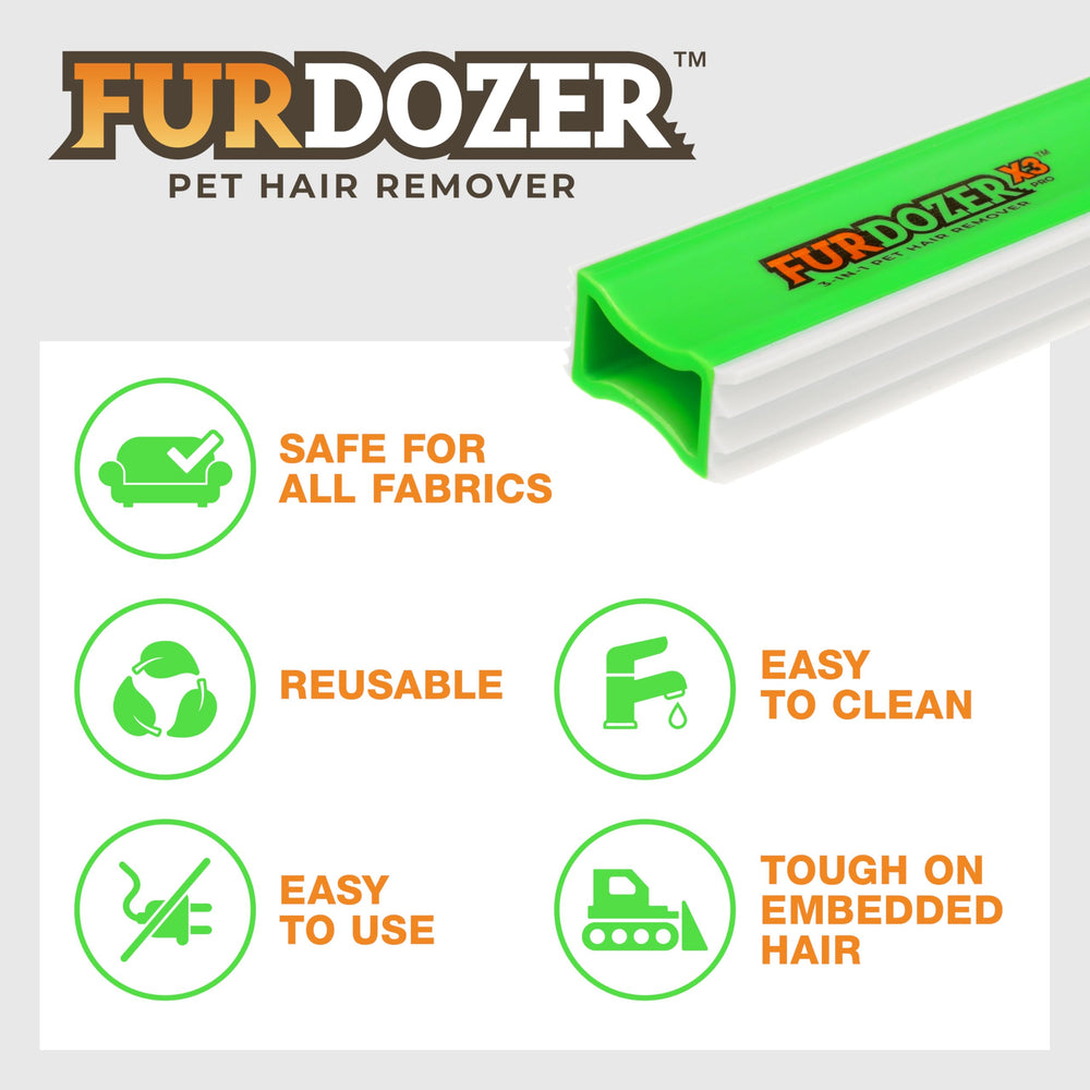 FurDozer Green reusable eco-friendly design reduces waste.