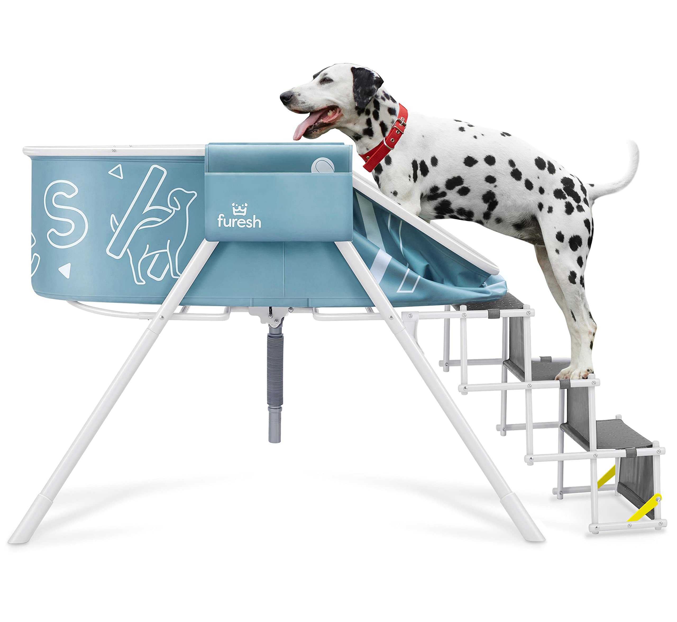 Furesh Big Dipper built-in drain system manages fur and water efficiently.