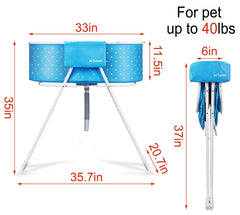 Furesh Little Dipper water drain hose blue shows easy disposal after bath