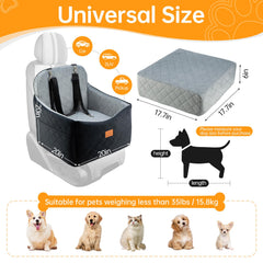 FurFrolic memory foam booster seat provides steady support for a calm, relaxed ride