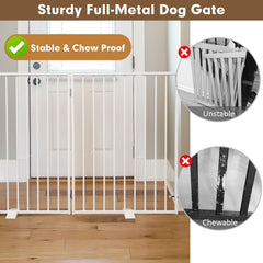 Furggis dog gate 360-degree hinge enables two-way door access