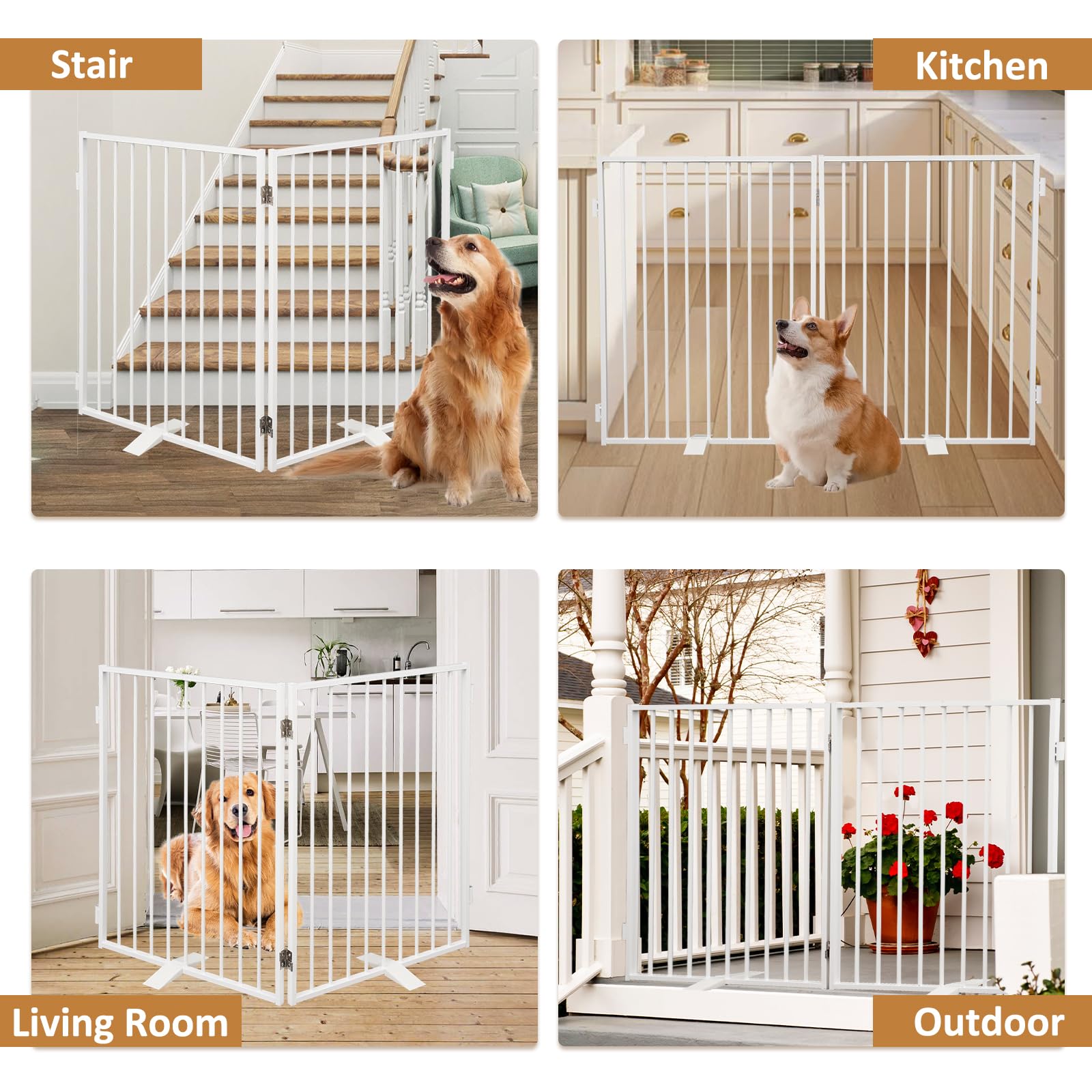 Furggis indoor-outdoor gate placement suitable for stairs and yards