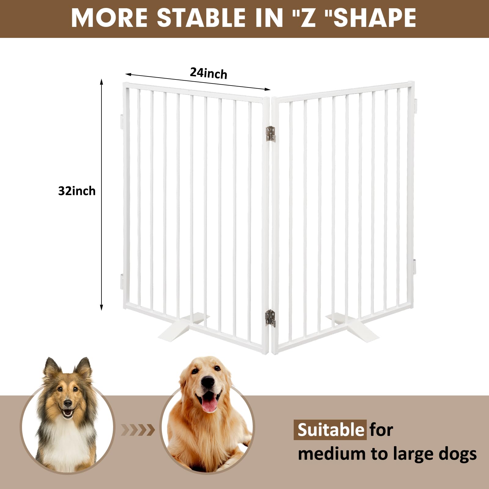 Furggis dog gate non-slip base keeps barrier secure on slick floors