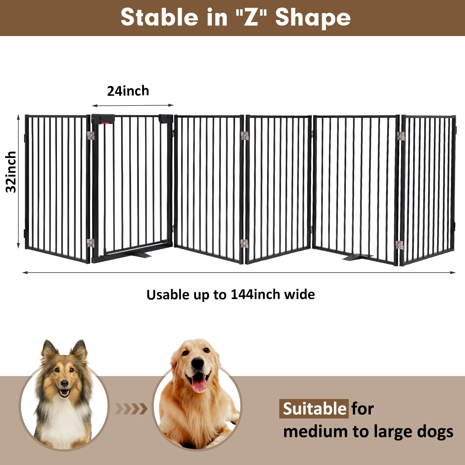 Furggis metal dog gate folded configuration ready for compact storage