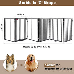 Furggis metal dog gate folded configuration ready for compact storage