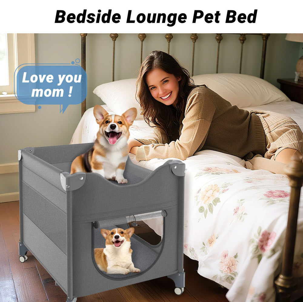 Furggis Upgraded Dog Bunk Bed two-level design indicating den and eye-level space