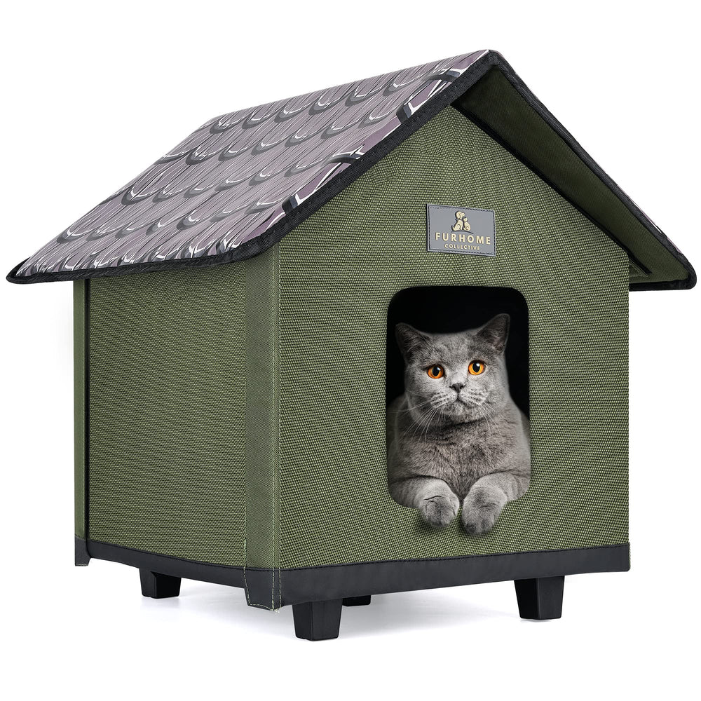 FurHome Collective versatile placement for porch, garage, or barn shelter.