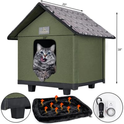 FurHome Collective two-exit design with PVC door covers offers sheltered access.